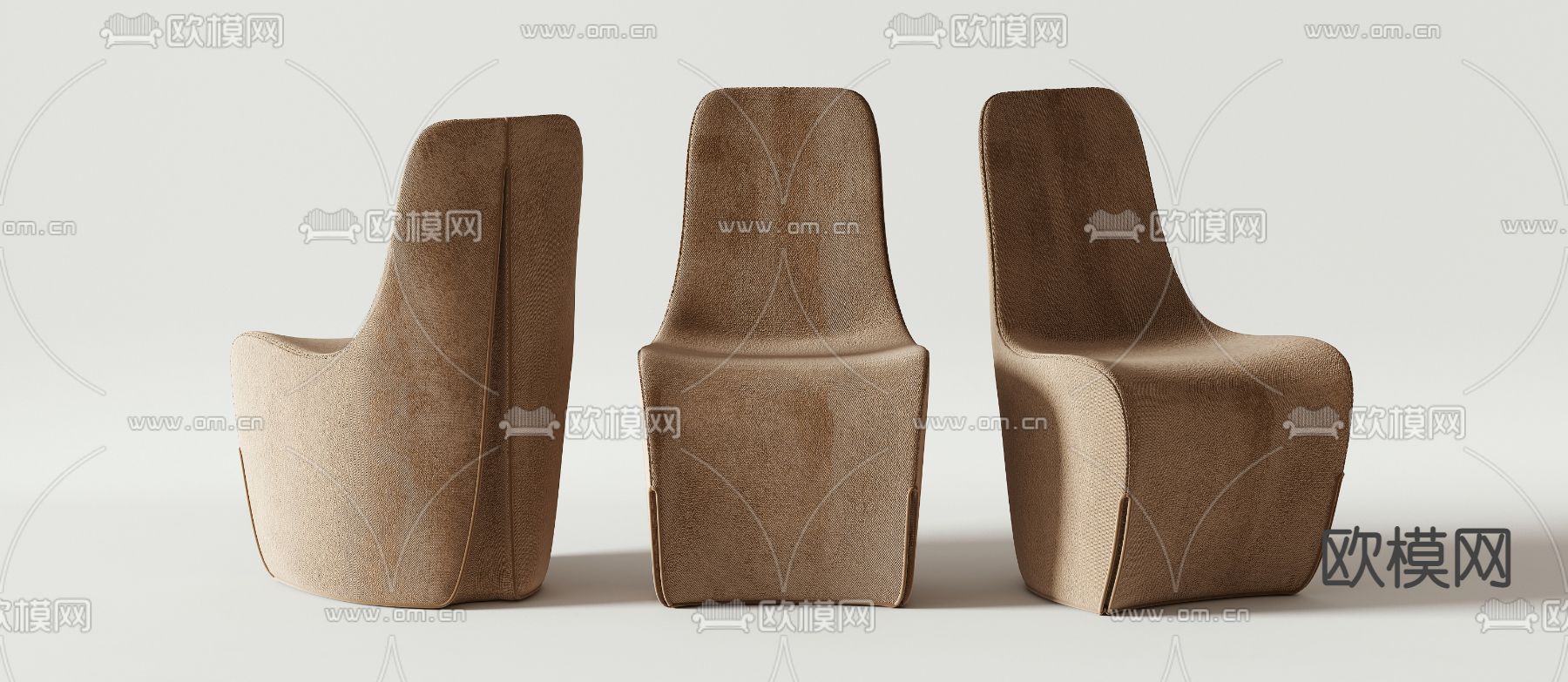 Giorgetti  现代布艺休闲椅3d模型下载（渲染图3）