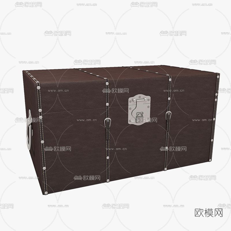 简欧皮革箱子免费3d模型下载