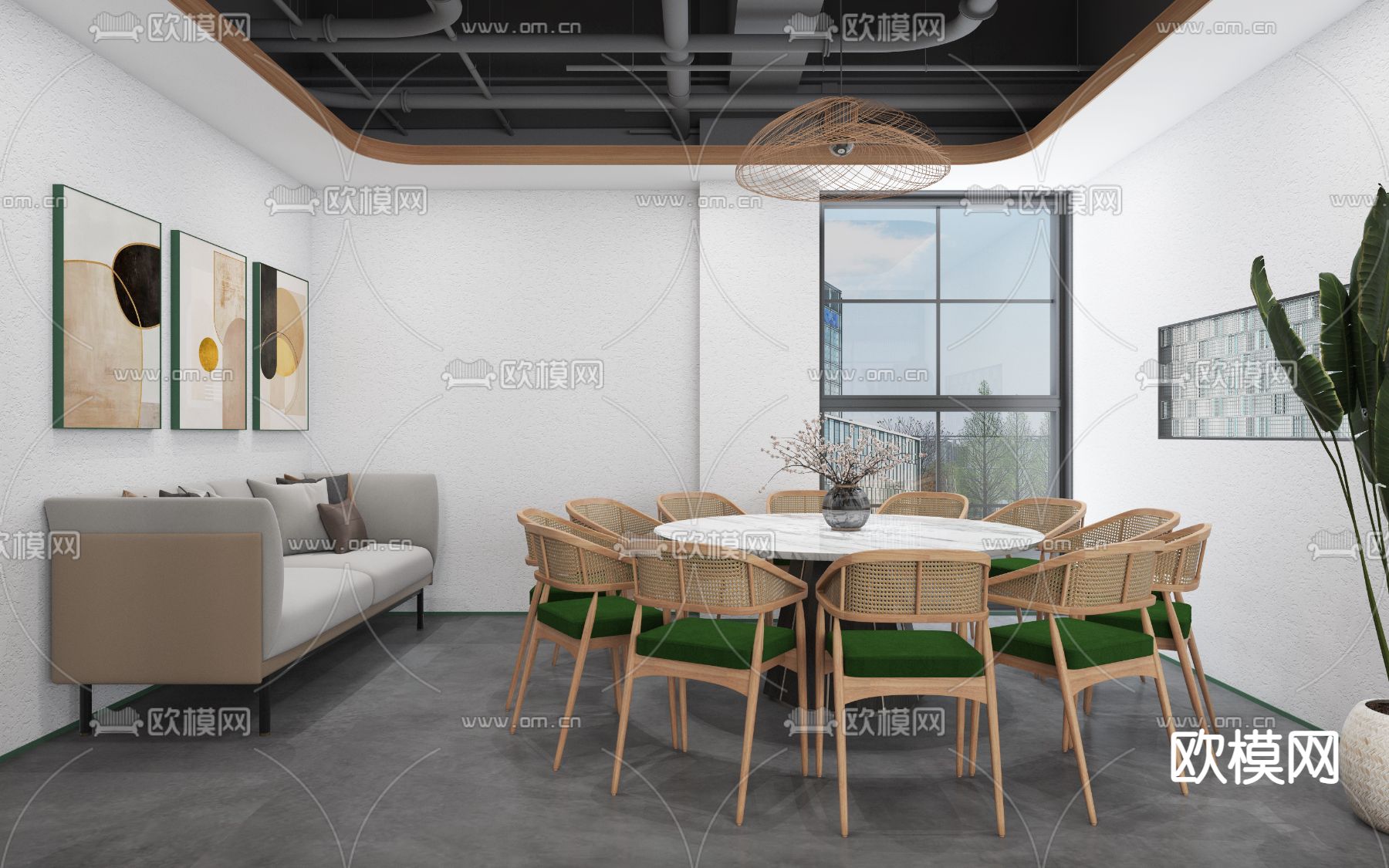 北欧快餐店3d模型下载（渲染图4）