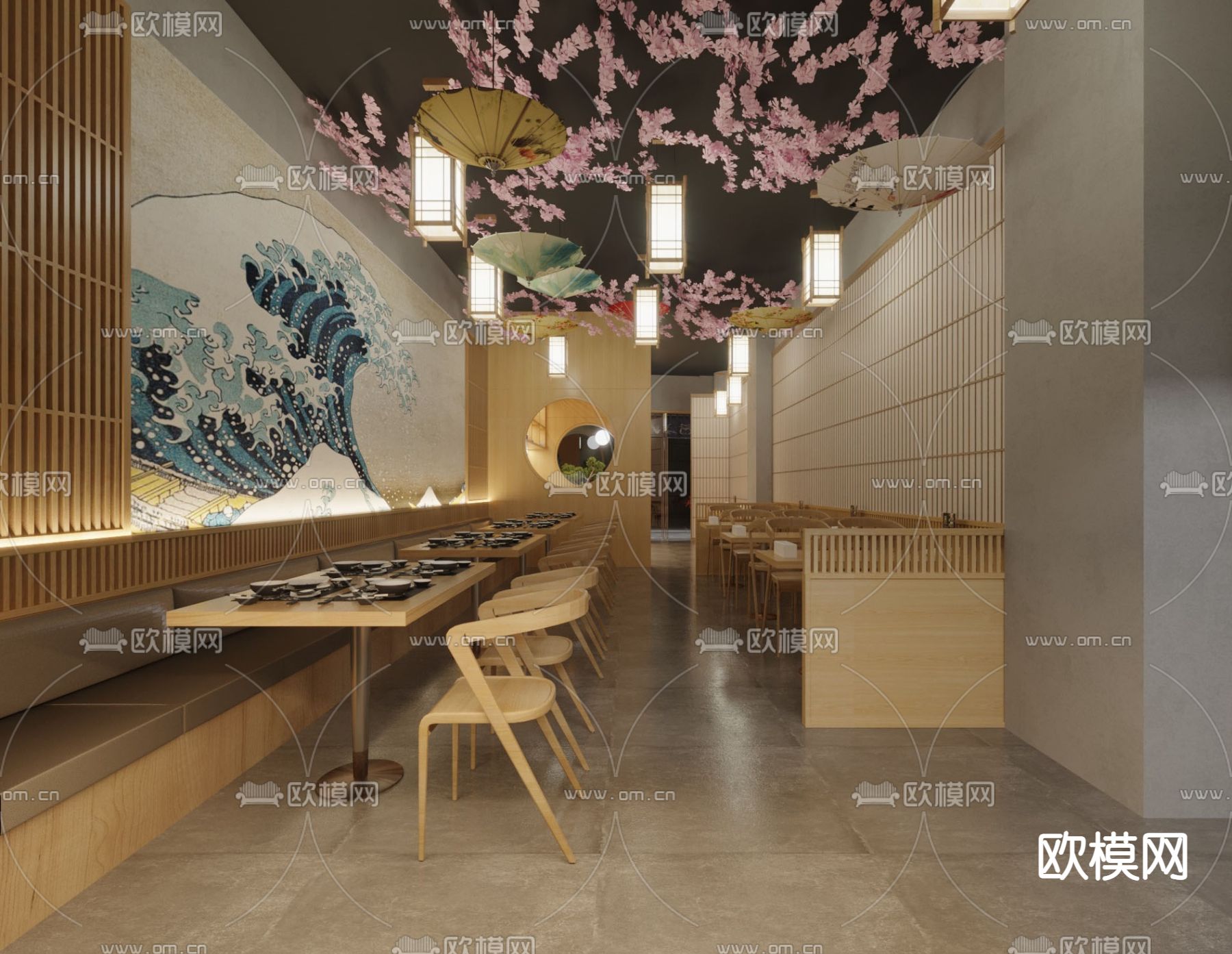 日式寿司料理店3d模型