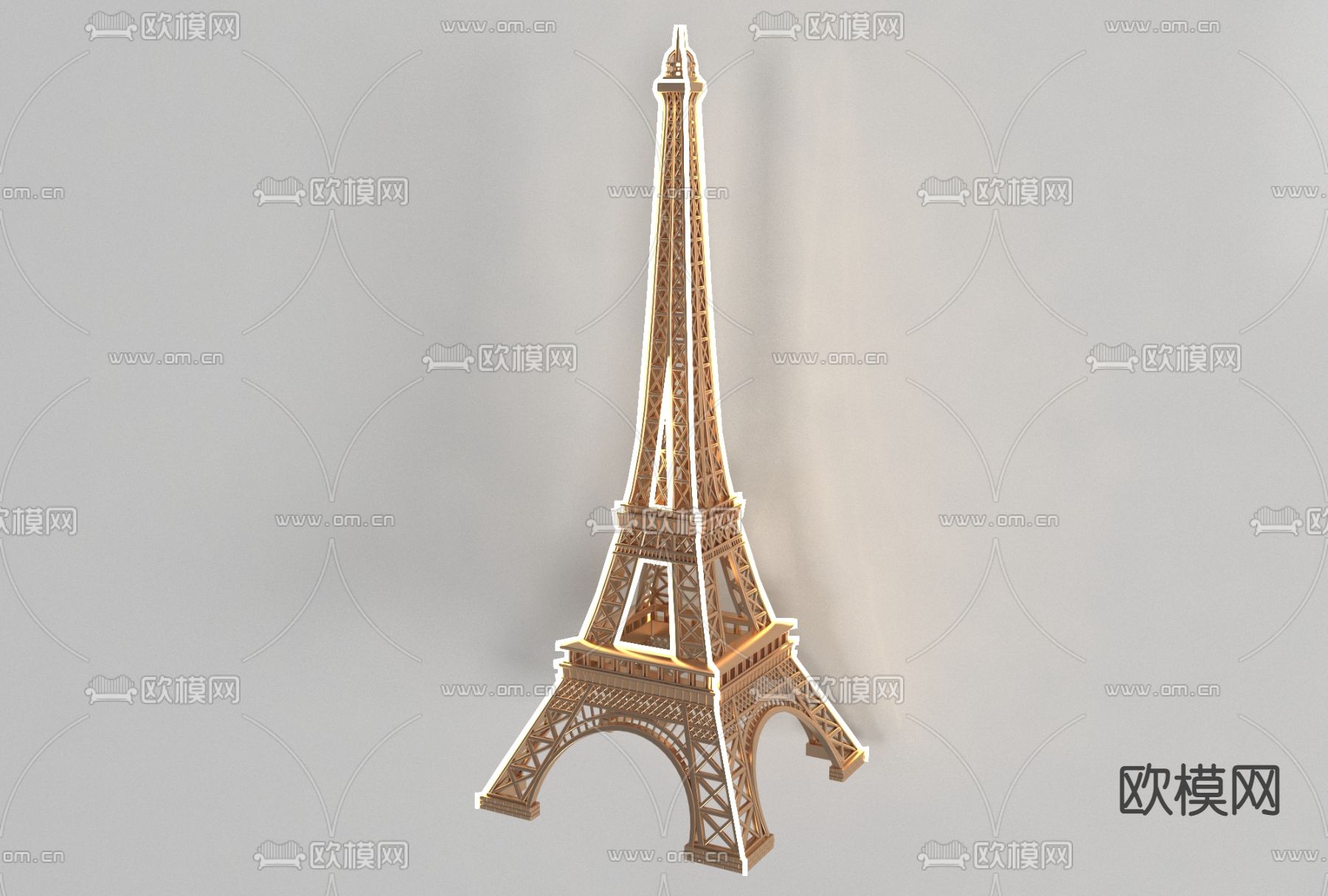 现代埃菲尔铁塔摆件免费3d模型下载