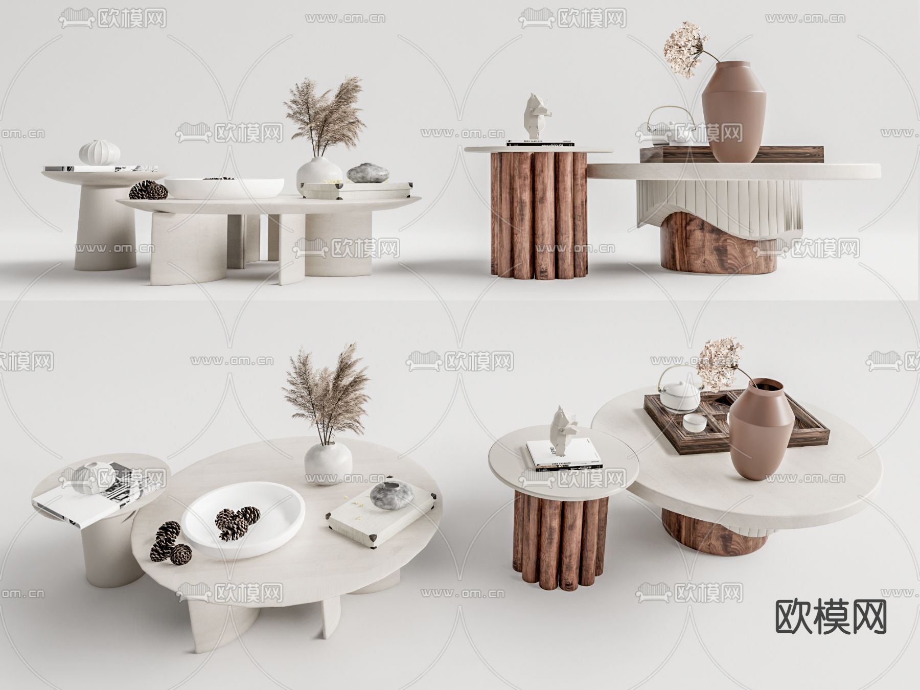 现代茶几su模型下载（渲染图1）