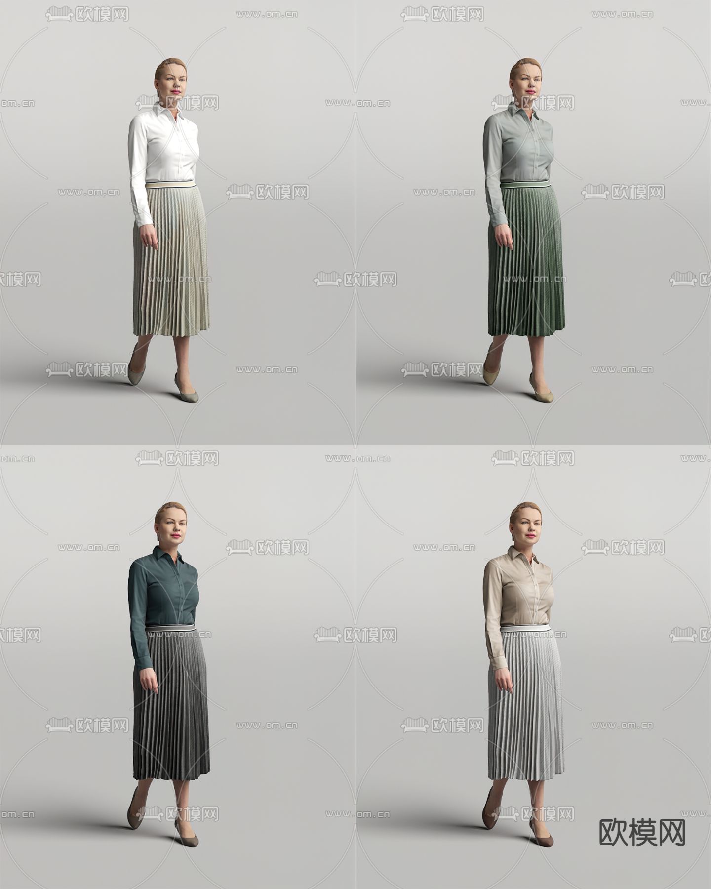 现代人物su模型下载