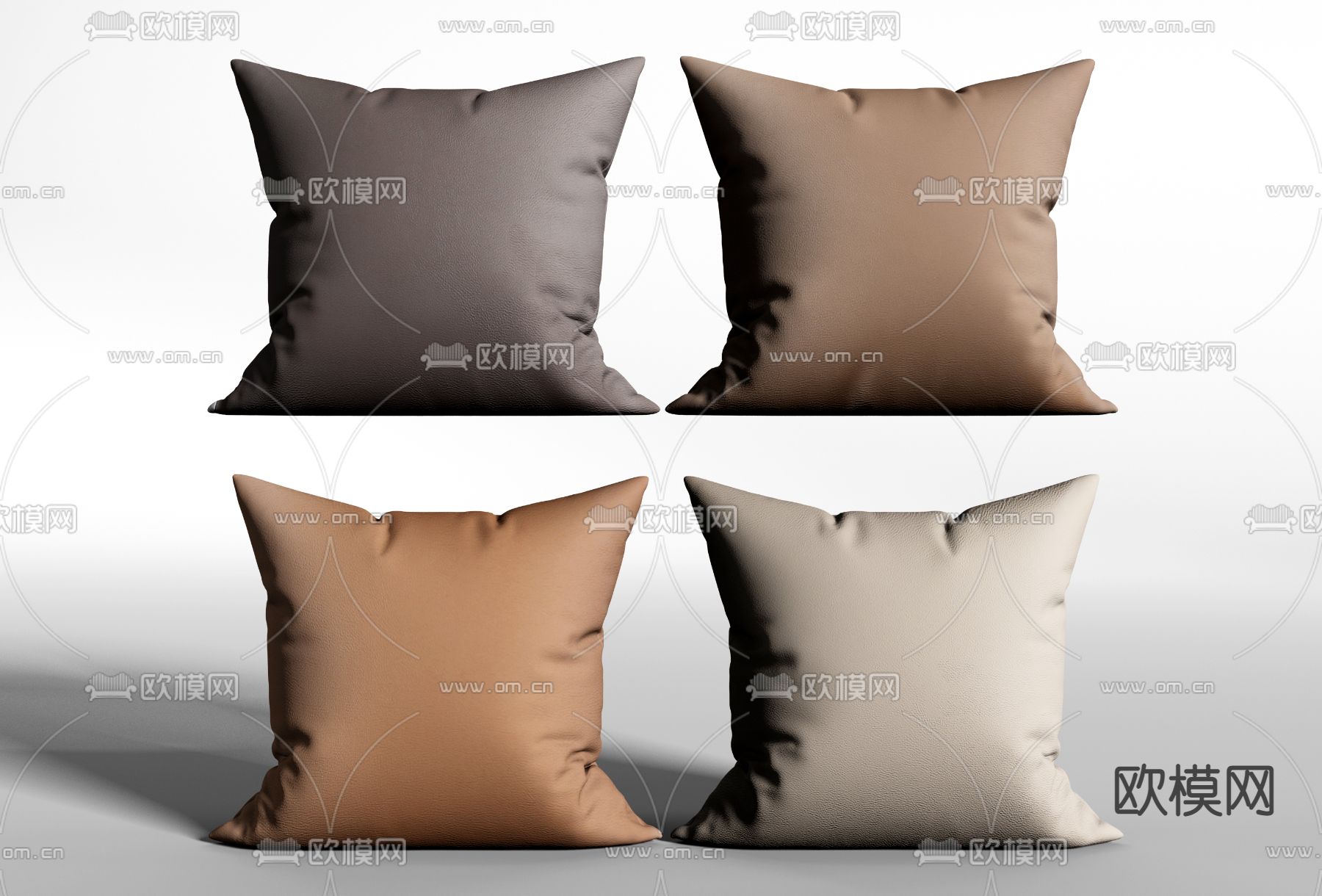 现代布艺抱枕3d模型