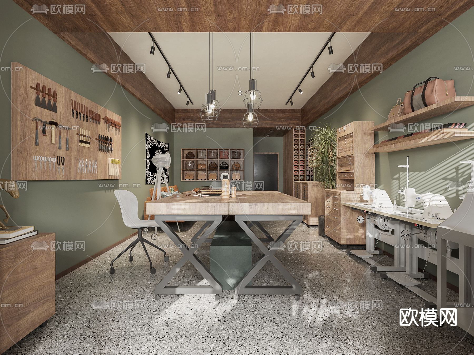 北欧皮具店3d模型下载（渲染图3）