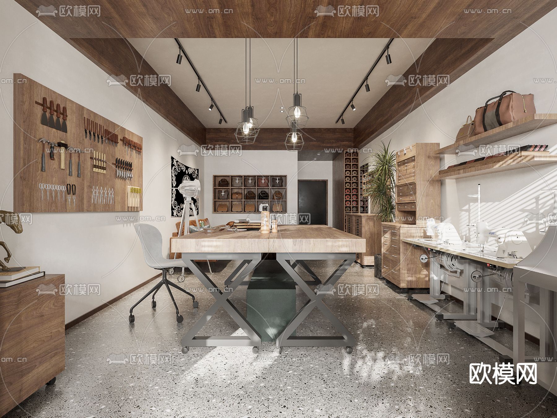 北欧皮具店3d模型下载（渲染图4）