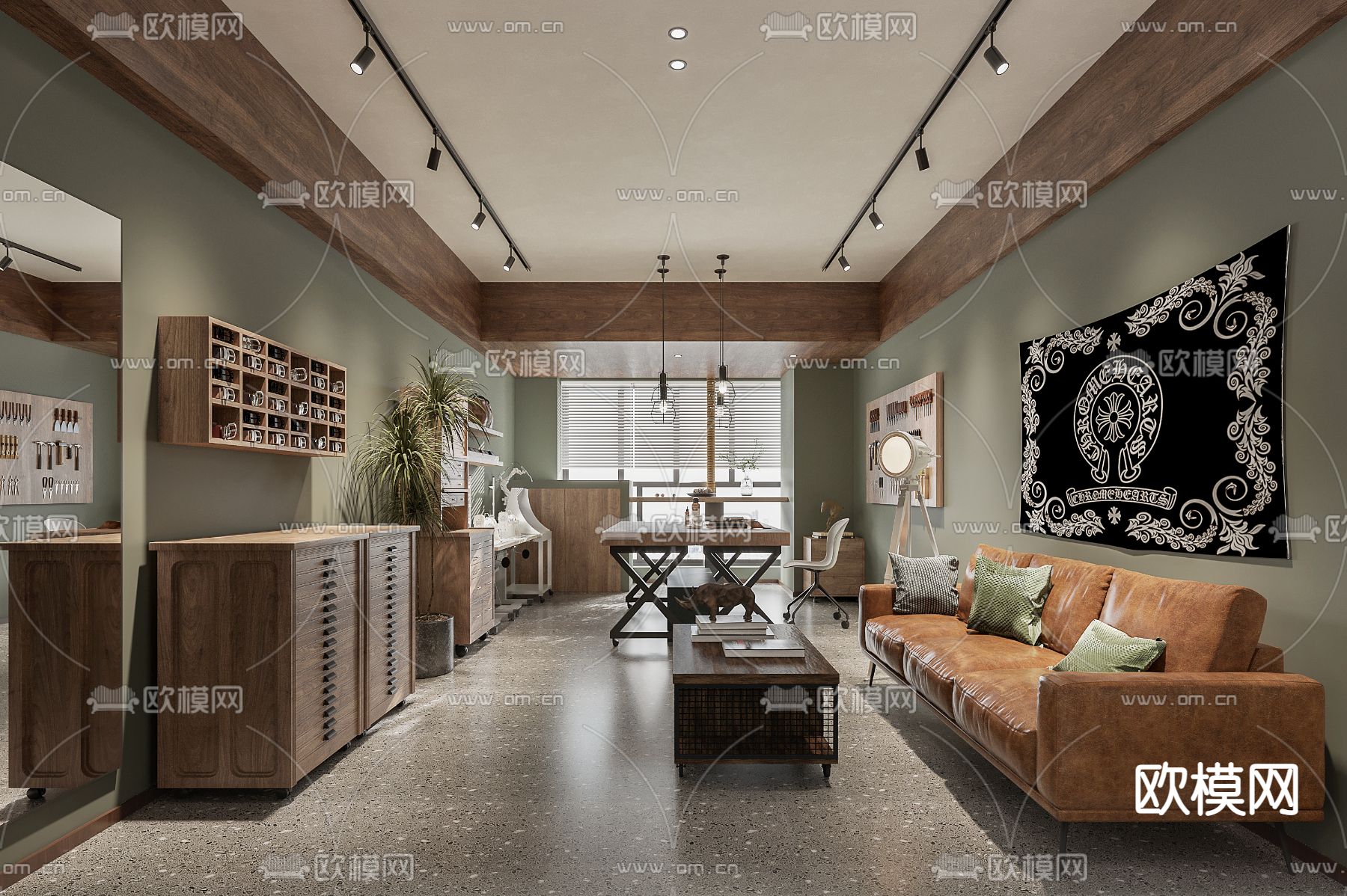 北欧皮具店3d模型下载（渲染图1）