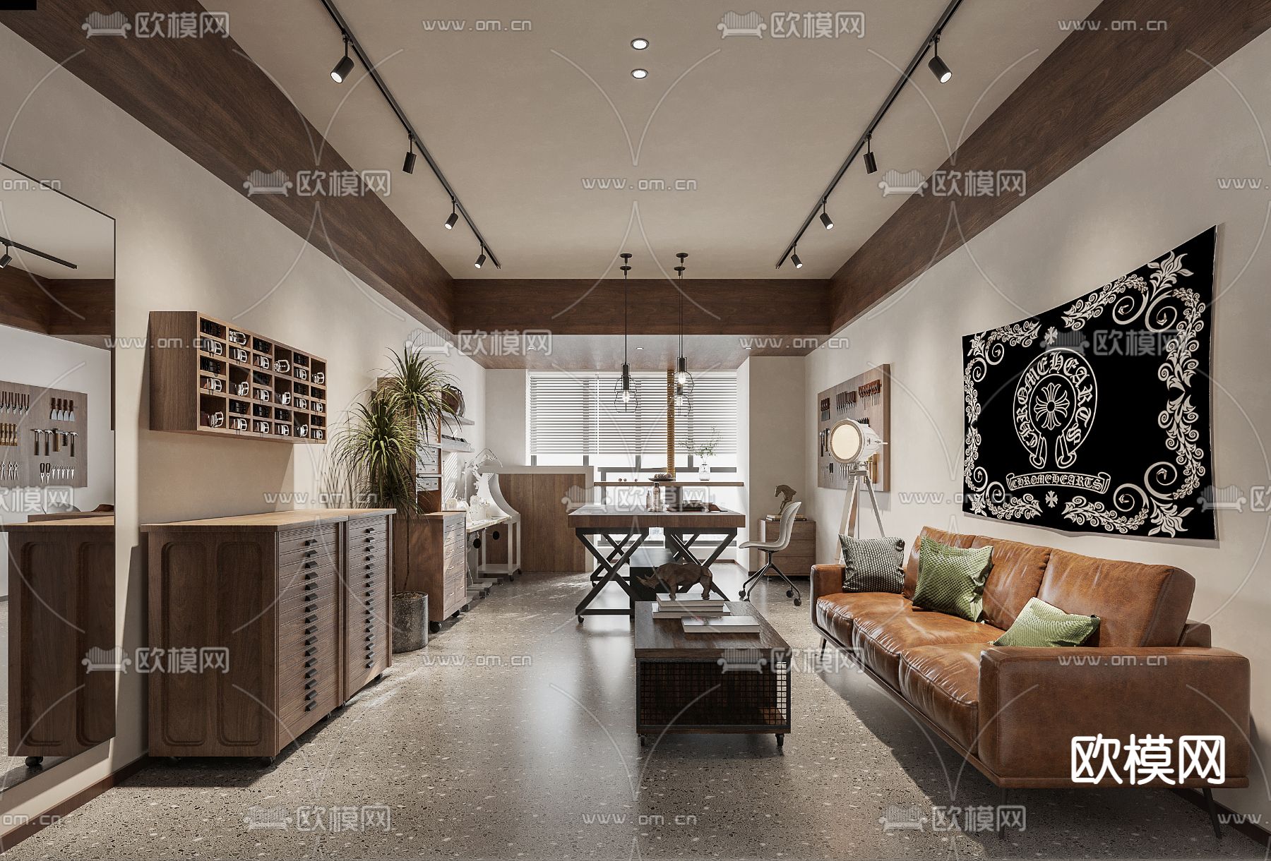 北欧皮具店3d模型下载（渲染图2）