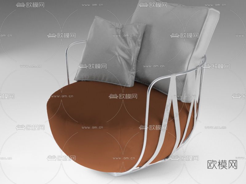 现代布艺休闲沙发免费3d模型下载