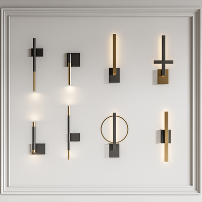 现代壁灯su模型