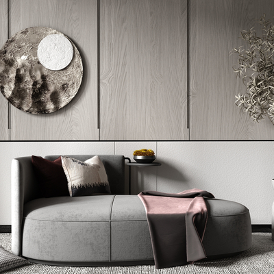  现代轻奢沙发凳su模型 