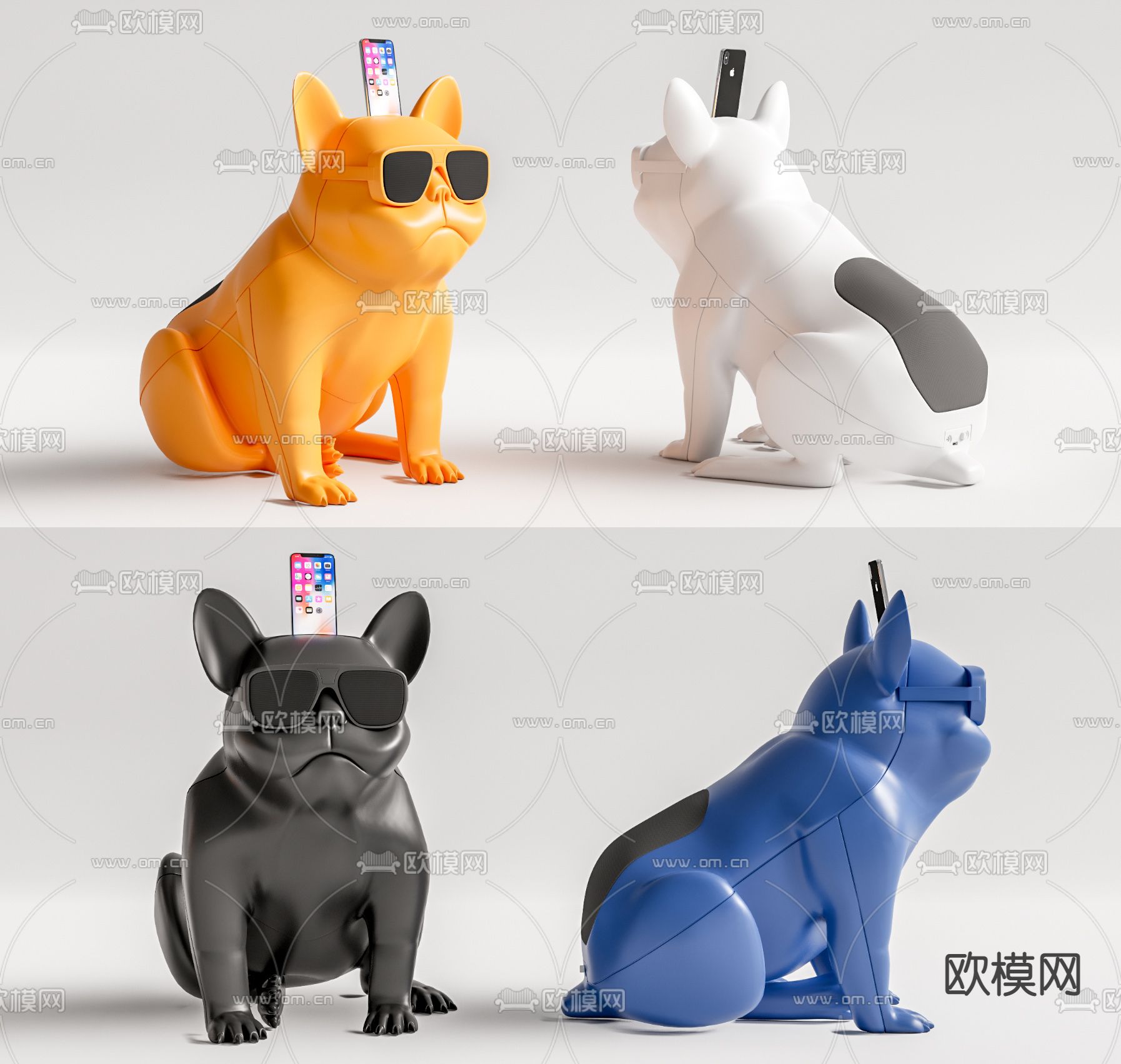 现代网红狗音响su模型