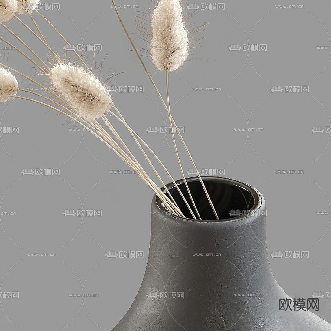 现代干枝花瓶花艺3d模型