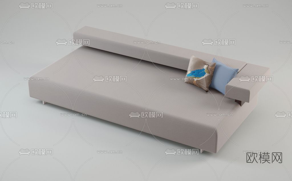 现代布艺沙发床免费3d模型下载