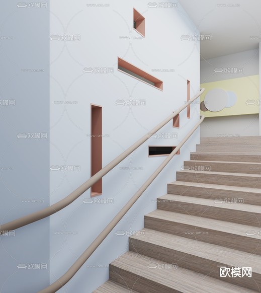 现代儿童早教中心3d模型下载(渲染图3)