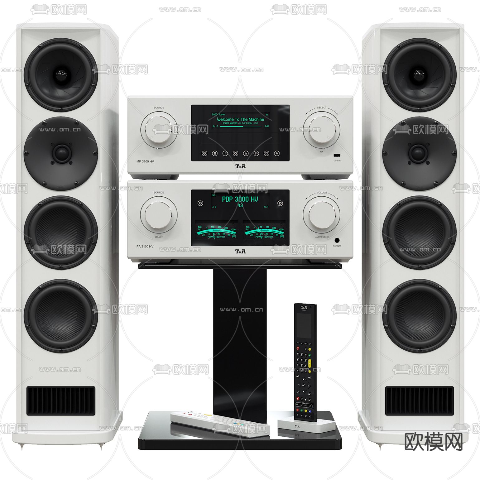 现代音响设备3d模型下载（渲染图1）