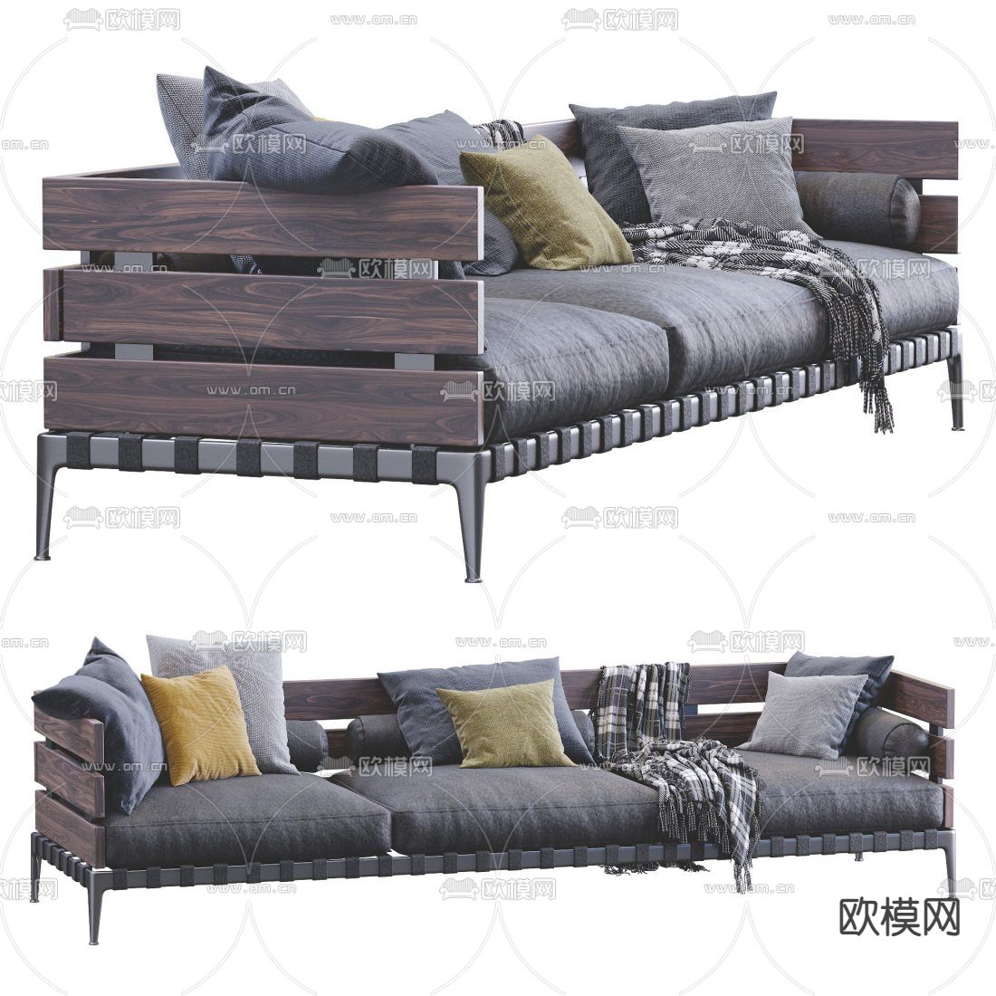 FLEXFORM 户外多人沙发3d模型下载（渲染图3）