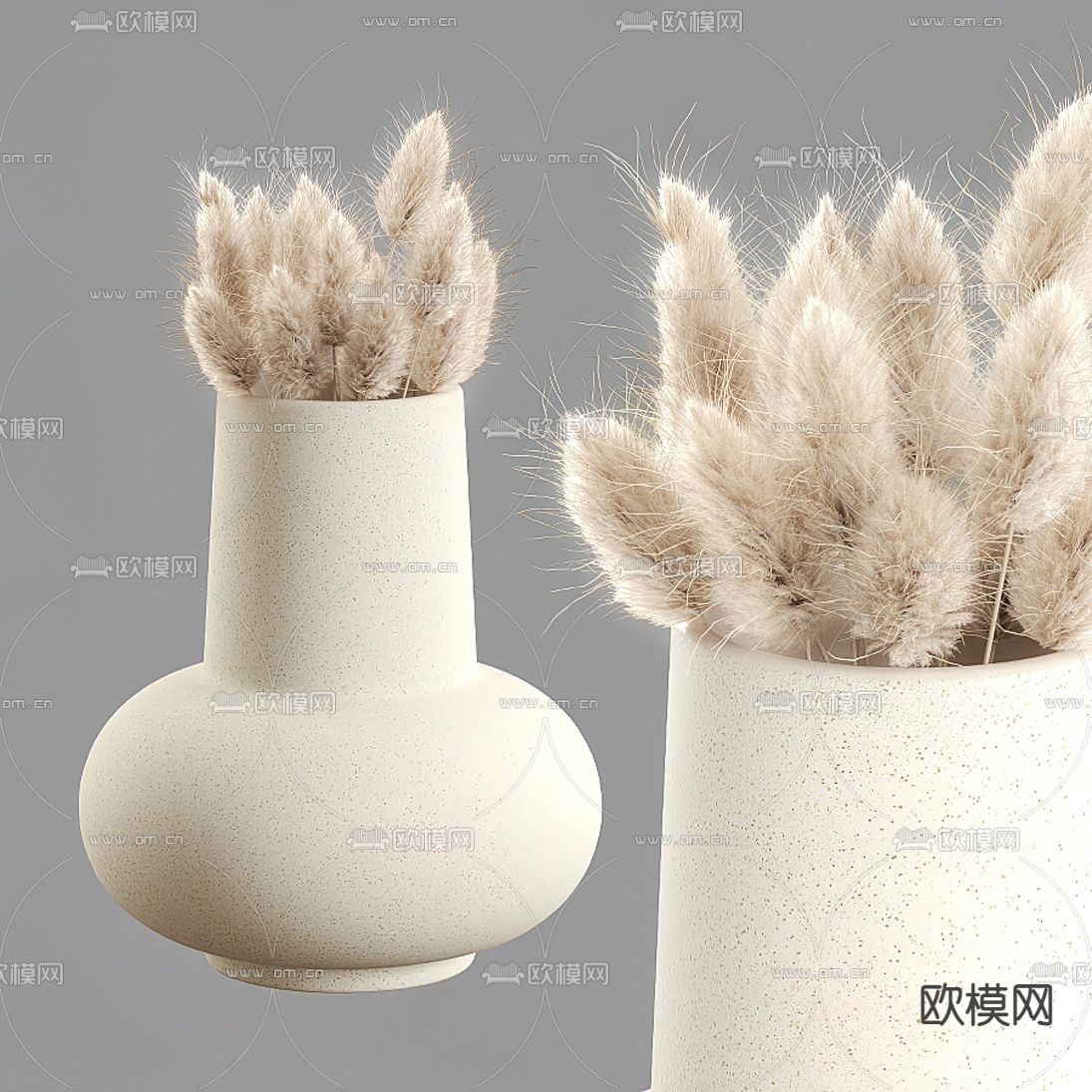 现代干枝花瓶花艺3d模型