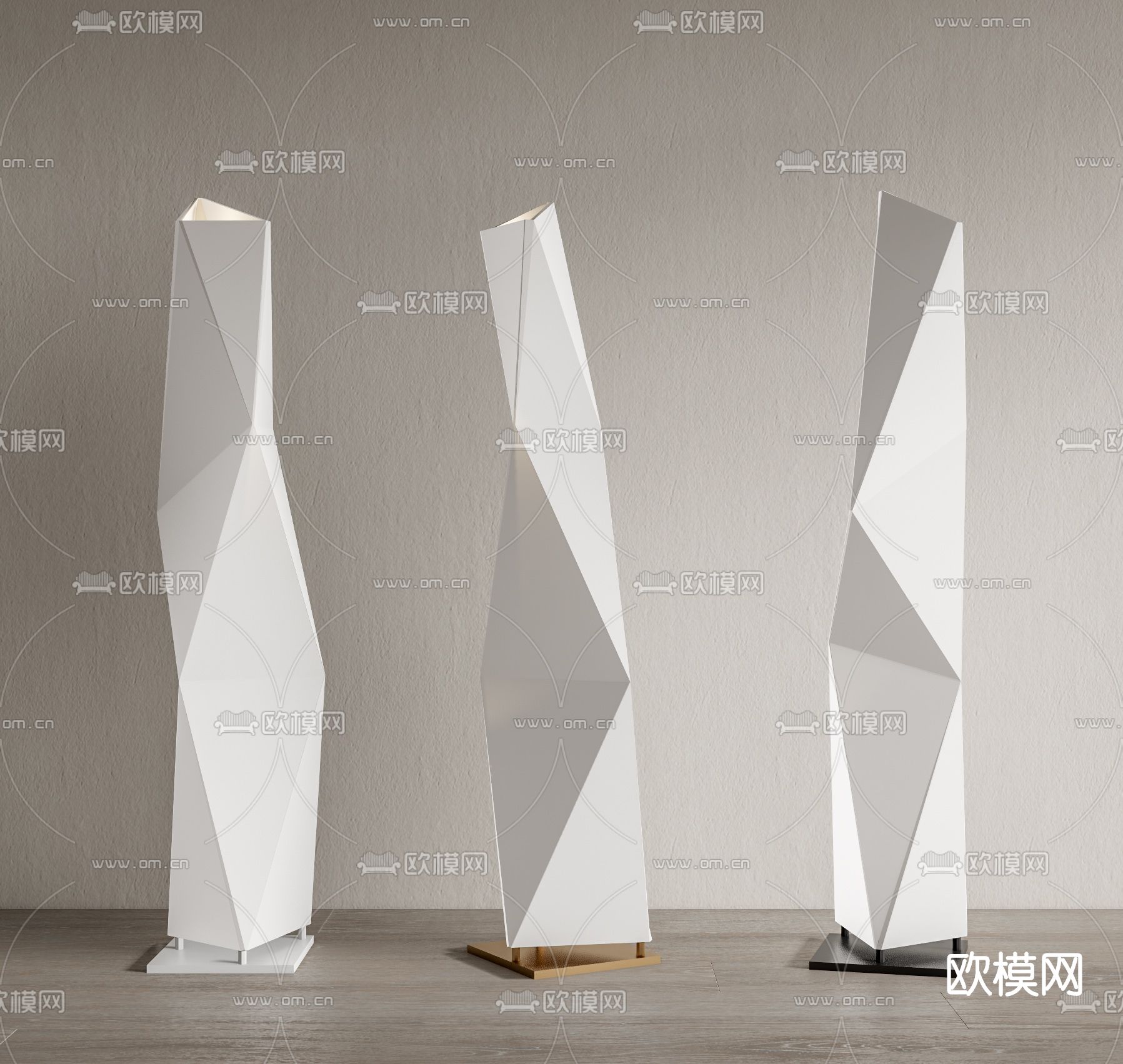 现代时尚落地灯su模型