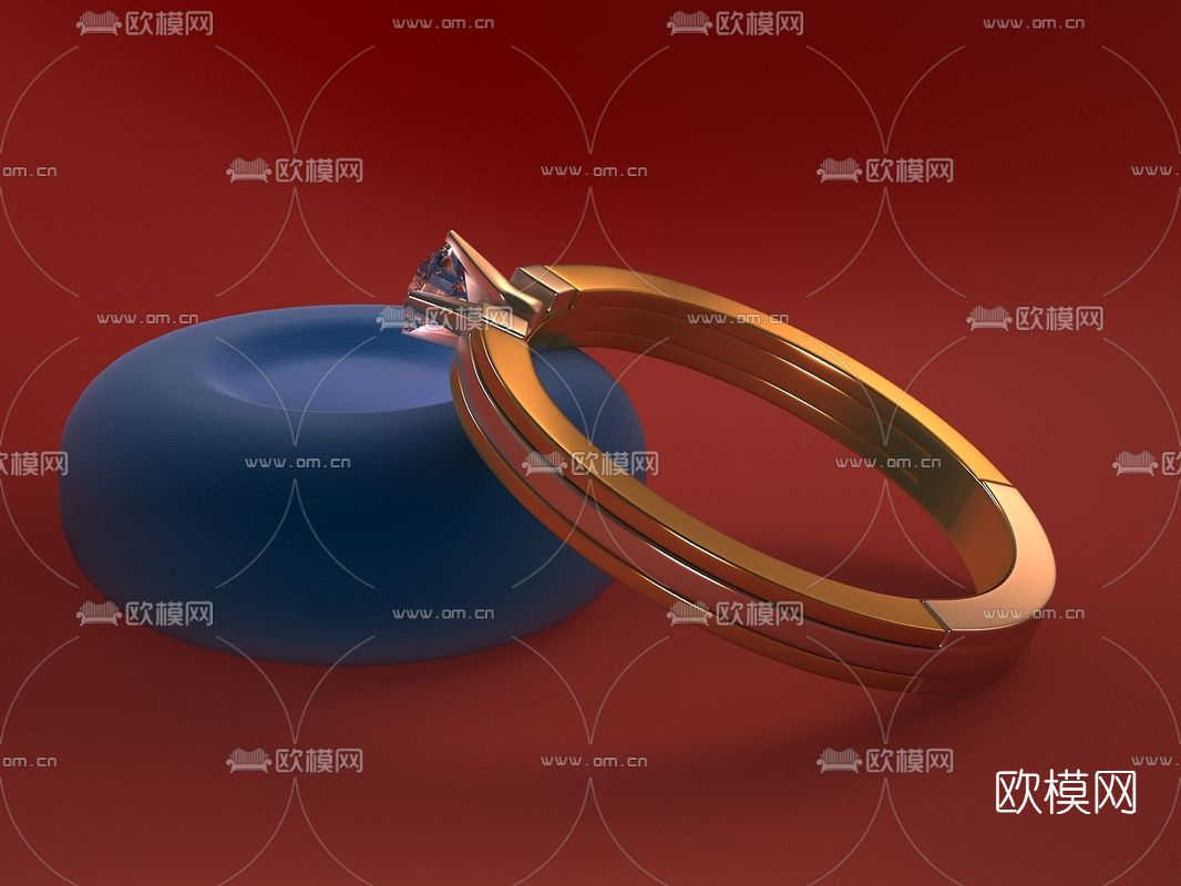 现代戒指免费3d模型下载