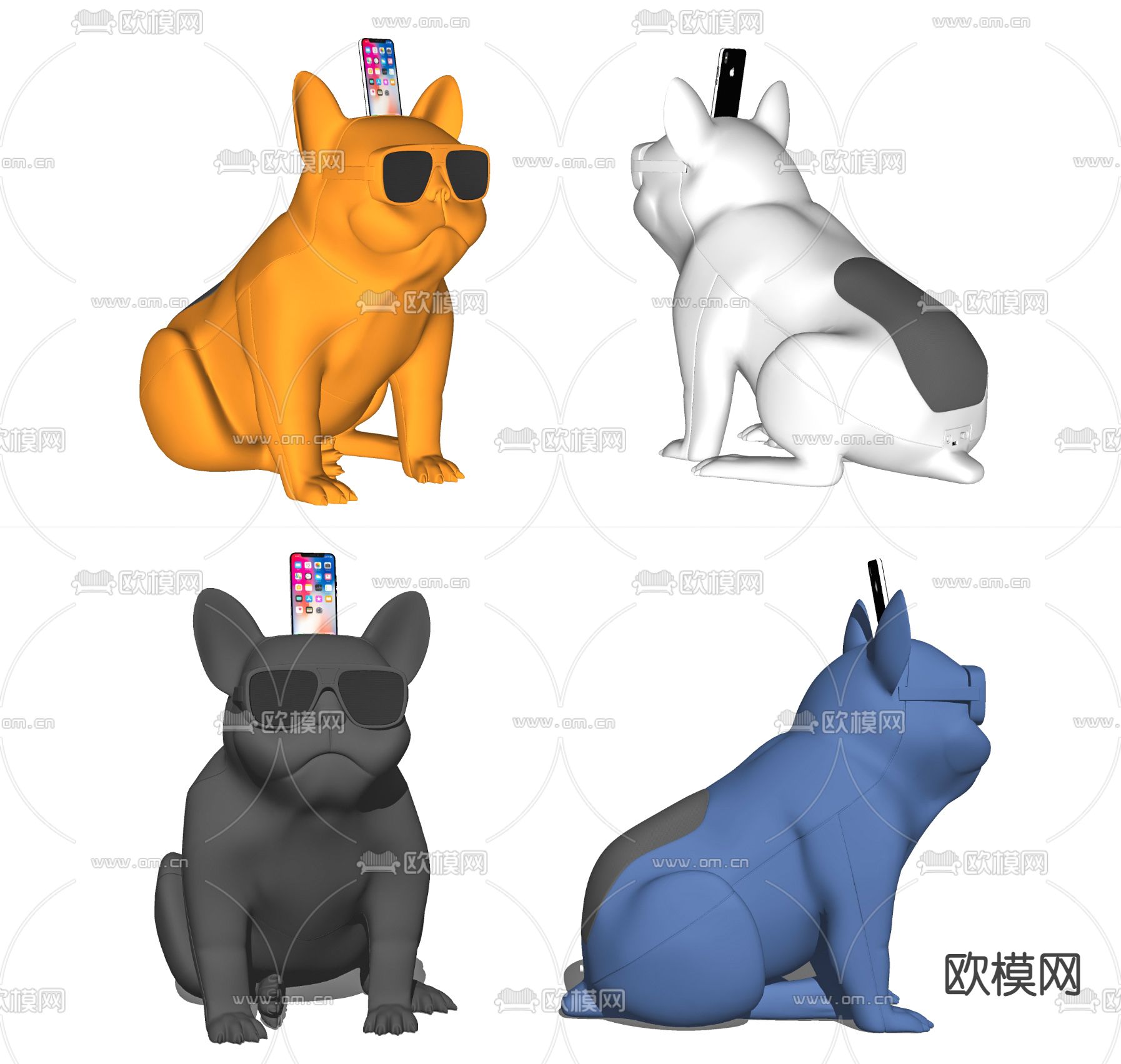 现代网红狗音响su模型