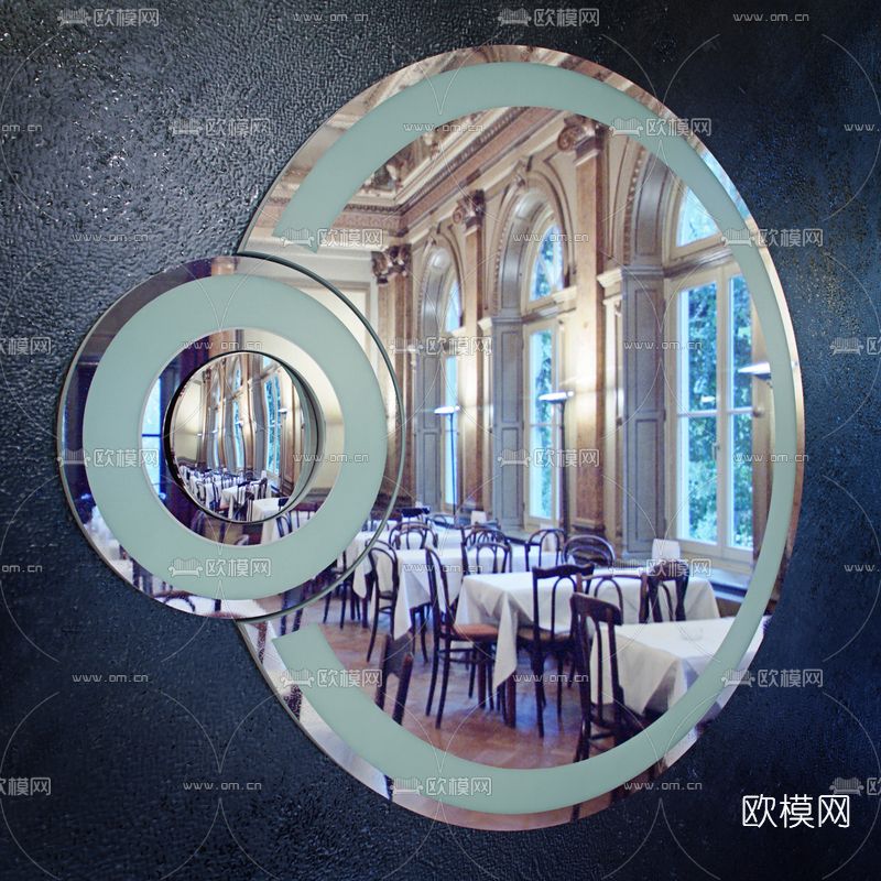 现代镜子免费3d模型