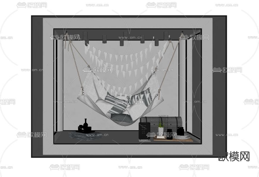 现代橱窗su模型下载（渲染图2）