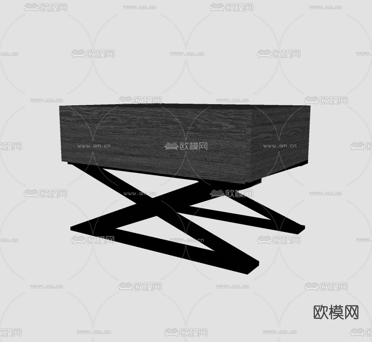 现代床头柜su模型