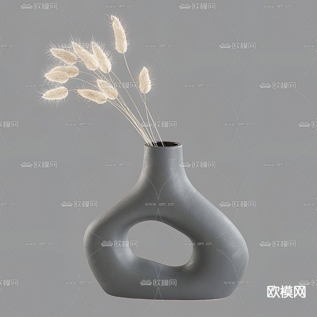 现代干枝花瓶花艺3d模型