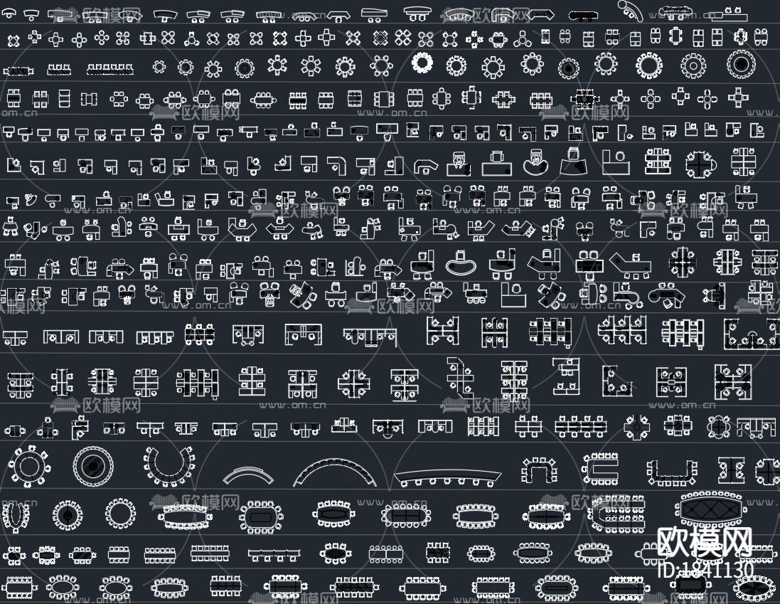 CAD室内模型图库下载（渲染图1）