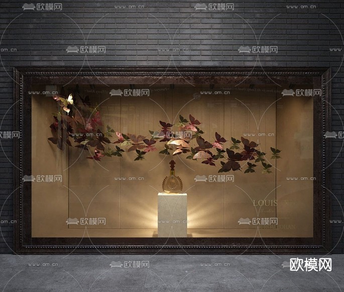 现代橱窗su模型下载(渲染图1)