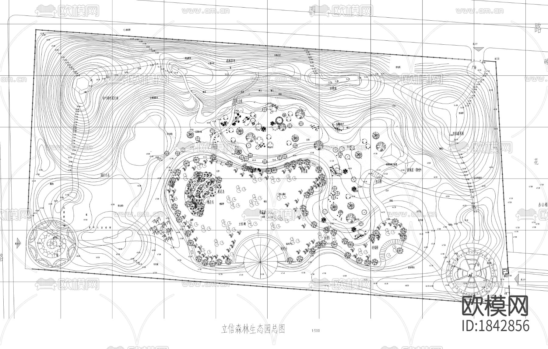 100套景观规划cad图库下载（渲染图4）