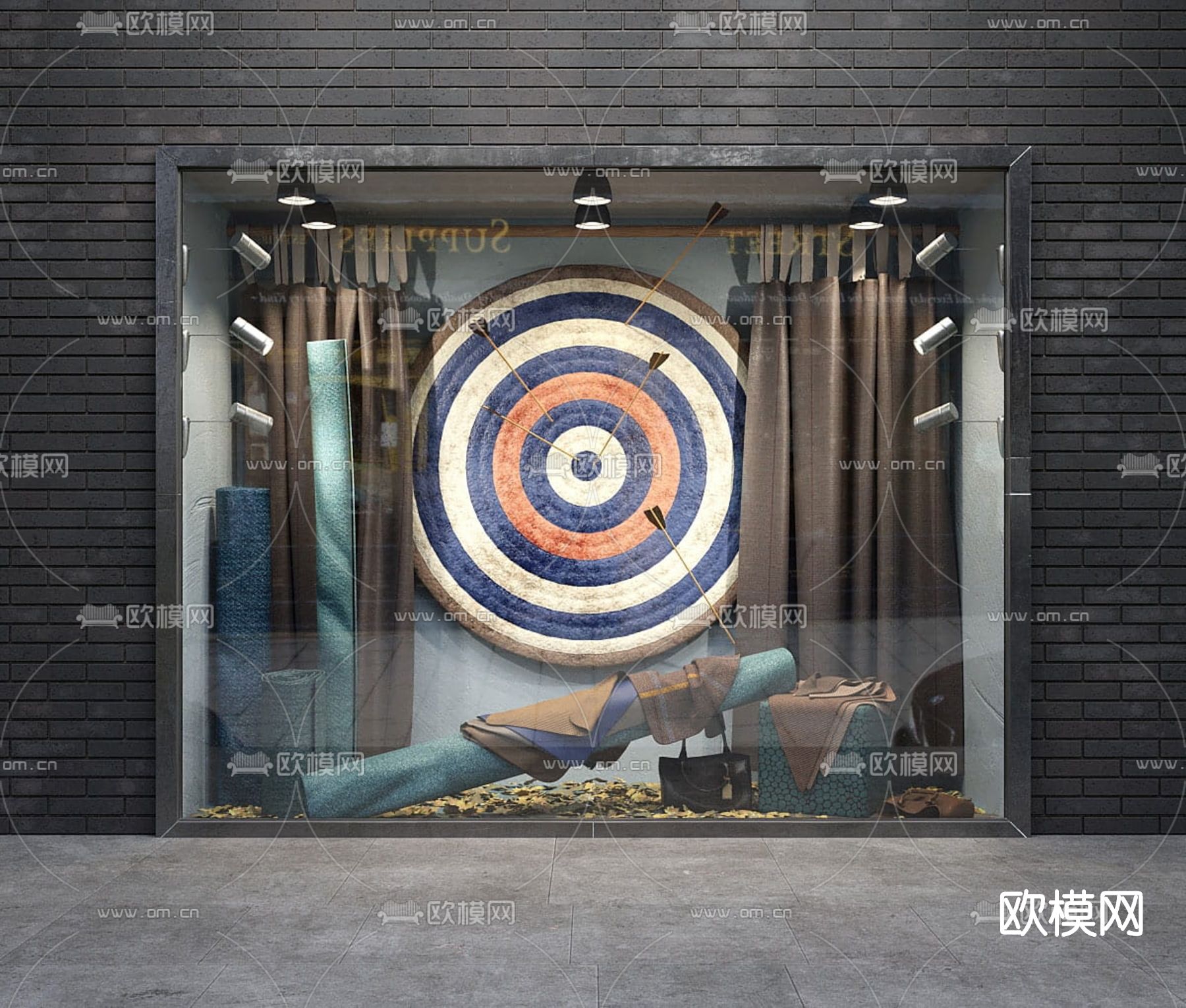 现代橱窗su模型下载（渲染图1）