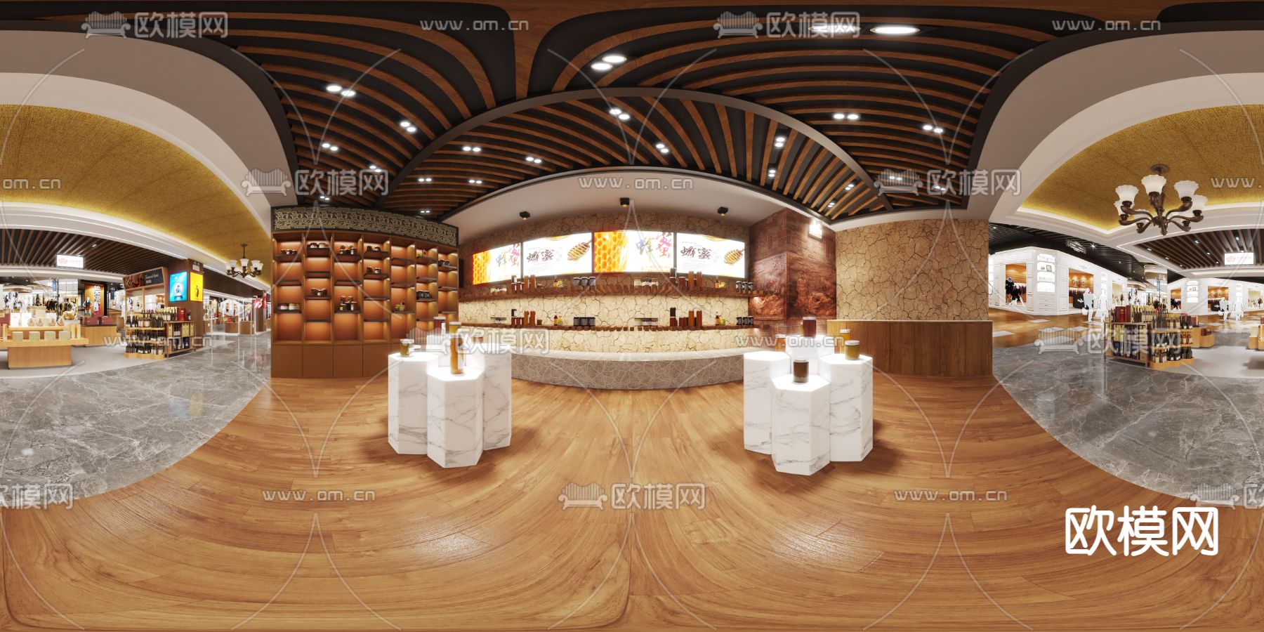 现代火腿烟酒专卖店vr全景3d模型