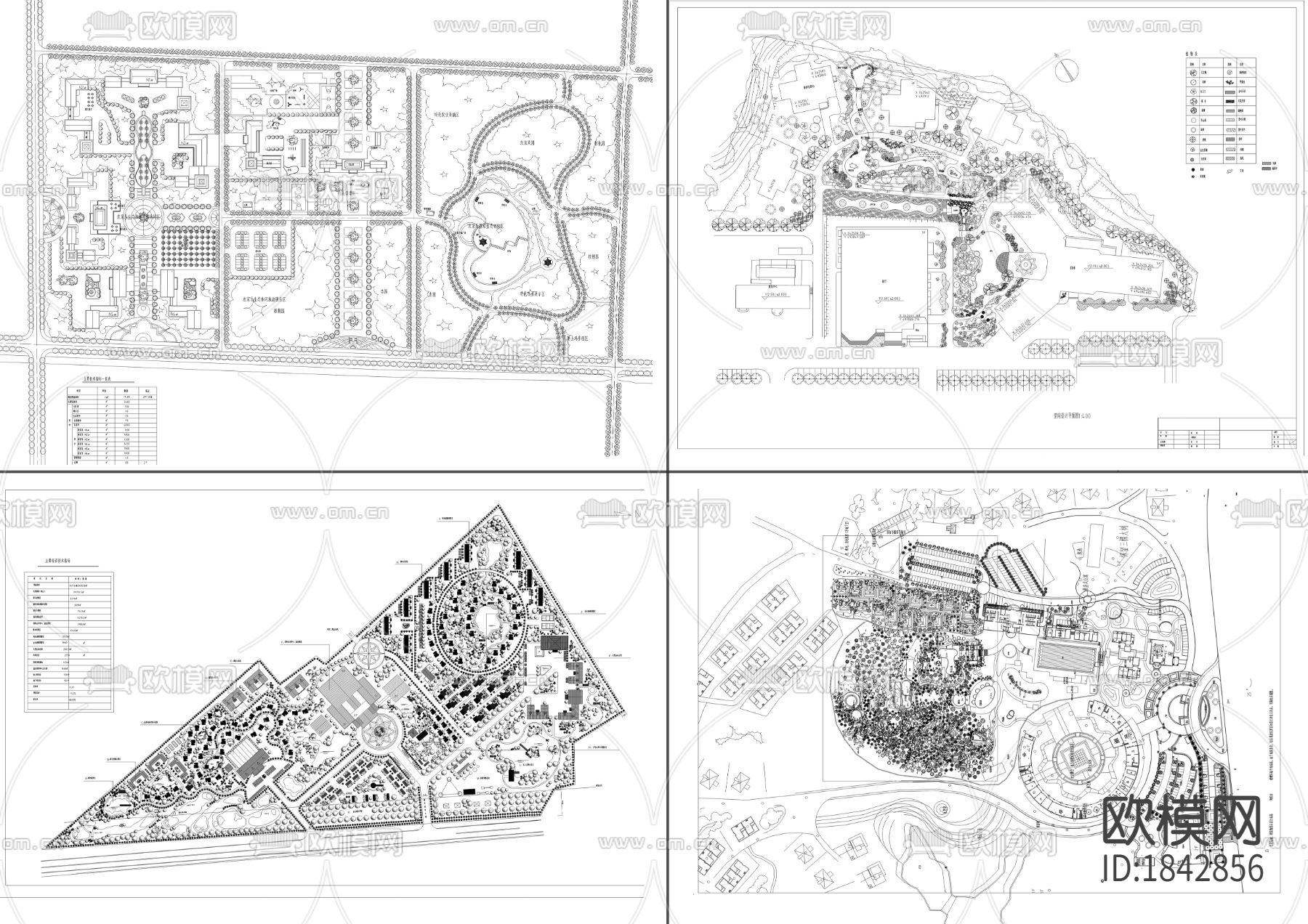 100套景观规划cad图库下载（渲染图2）