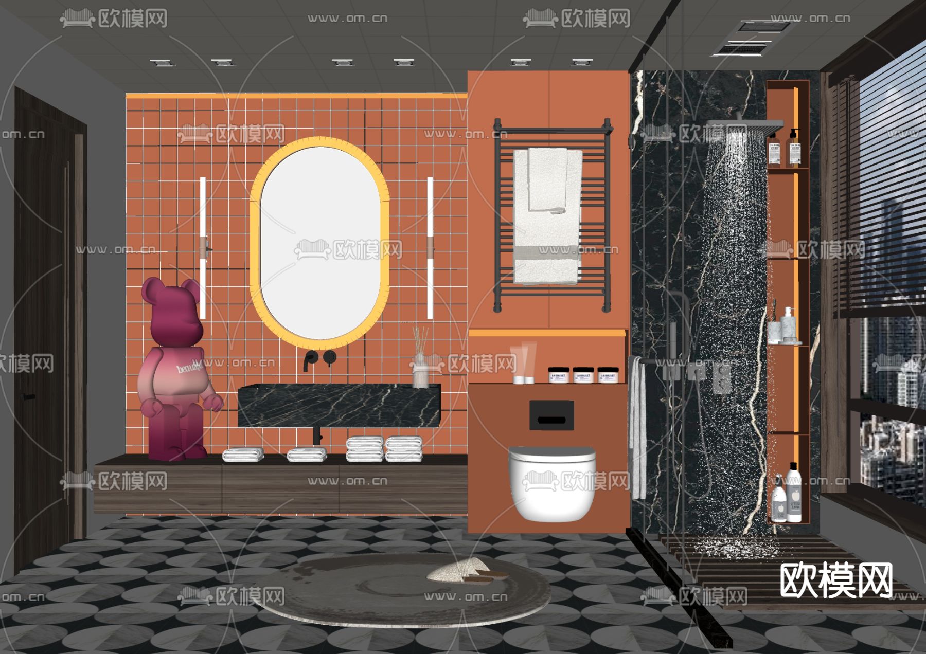北欧卫生间su模型下载（渲染图2）
