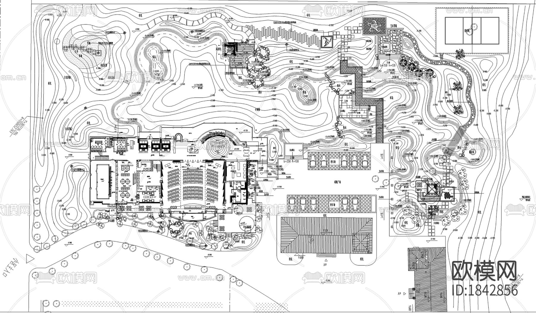 100套景观规划cad图库下载（渲染图3）