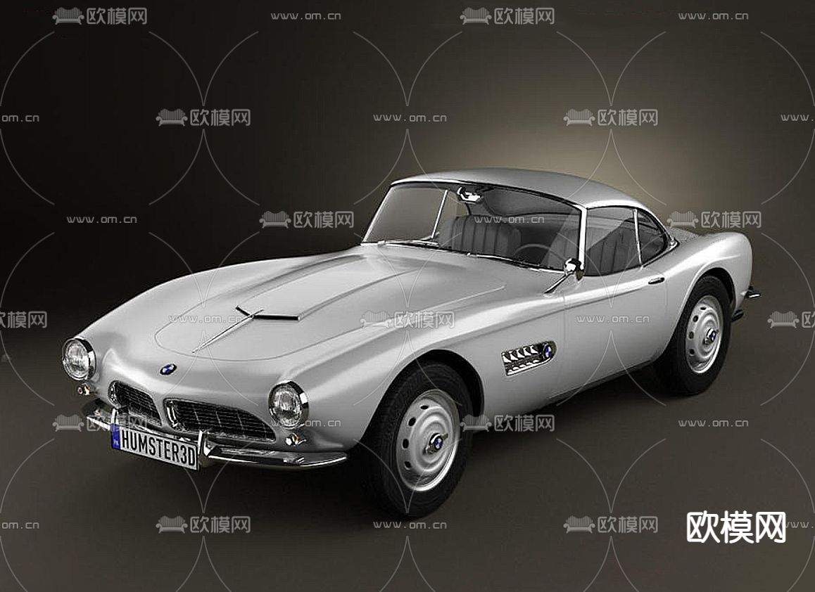 现代宝马老款汽车免费3d模型下载（渲染图1）