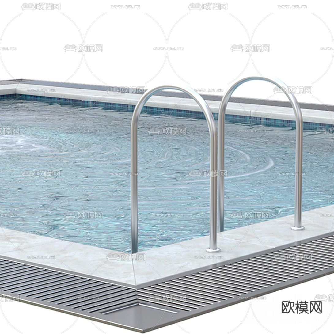 现代游泳池3d模型下载（渲染图4）