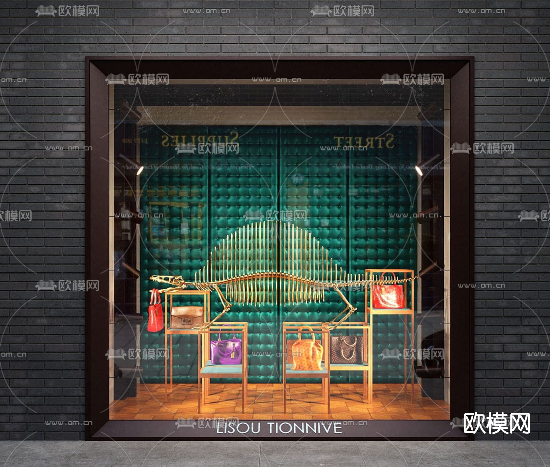 现代橱窗su模型下载（渲染图1）