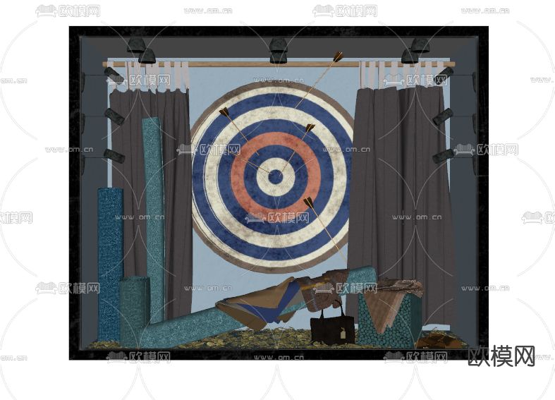 现代橱窗su模型下载（渲染图2）