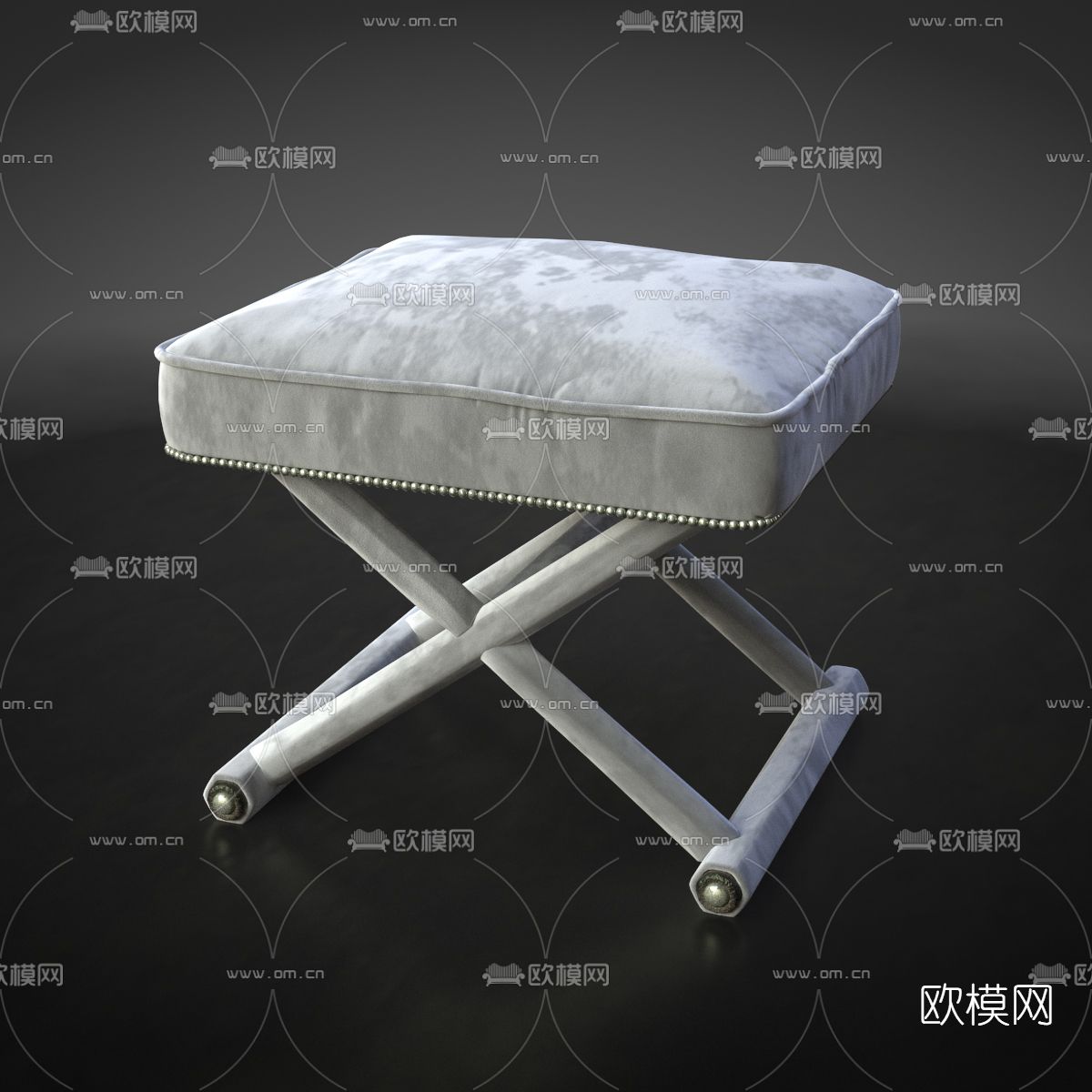 现代布艺凳子免费3d模型下载