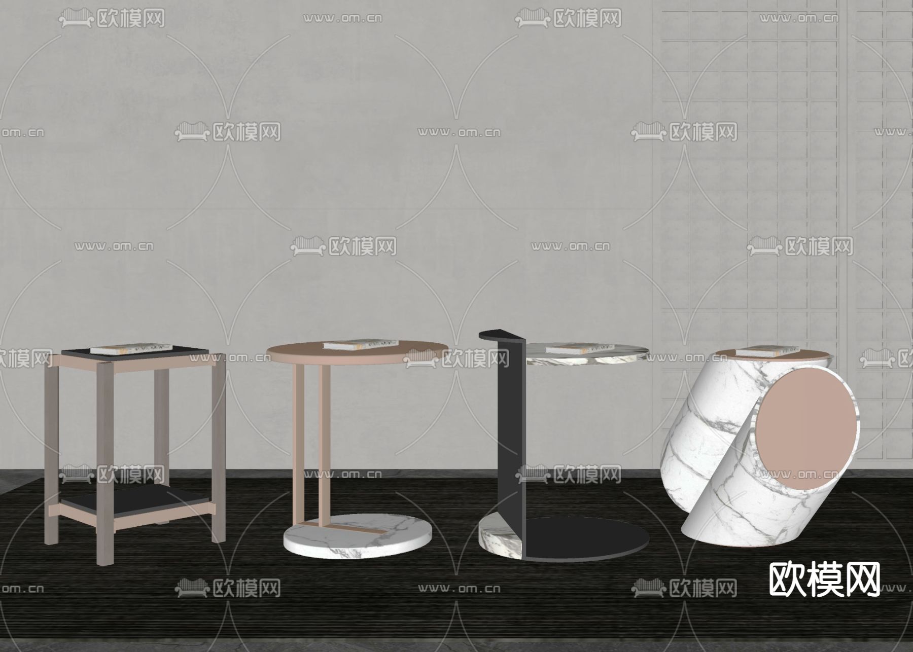 现代边几su模型下载（渲染图2）