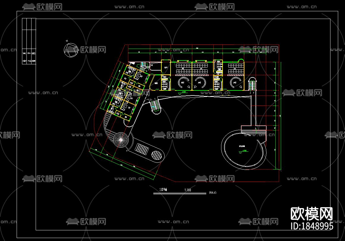 幼儿园cad施工图下载（渲染图2）
