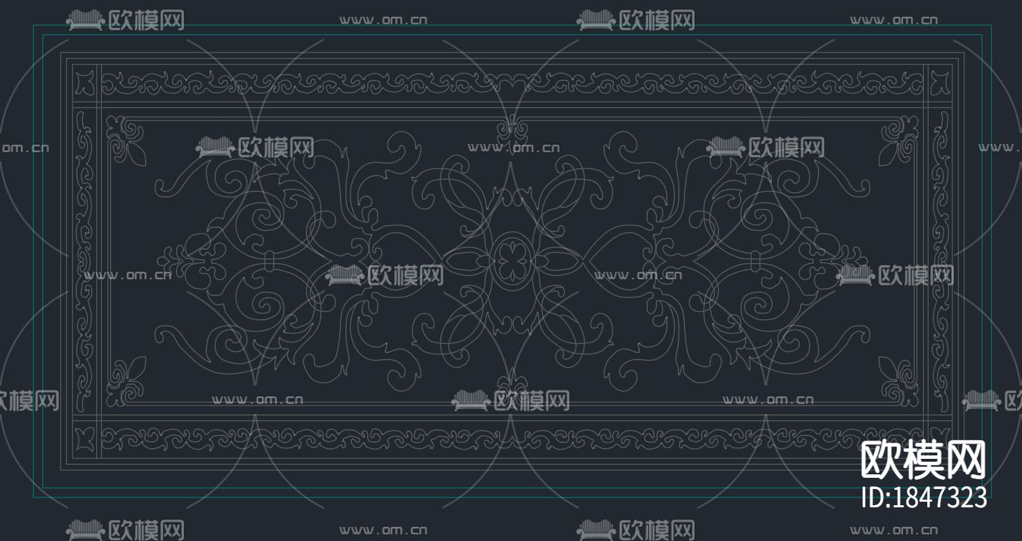 地面拼花图纸下载（渲染图3）