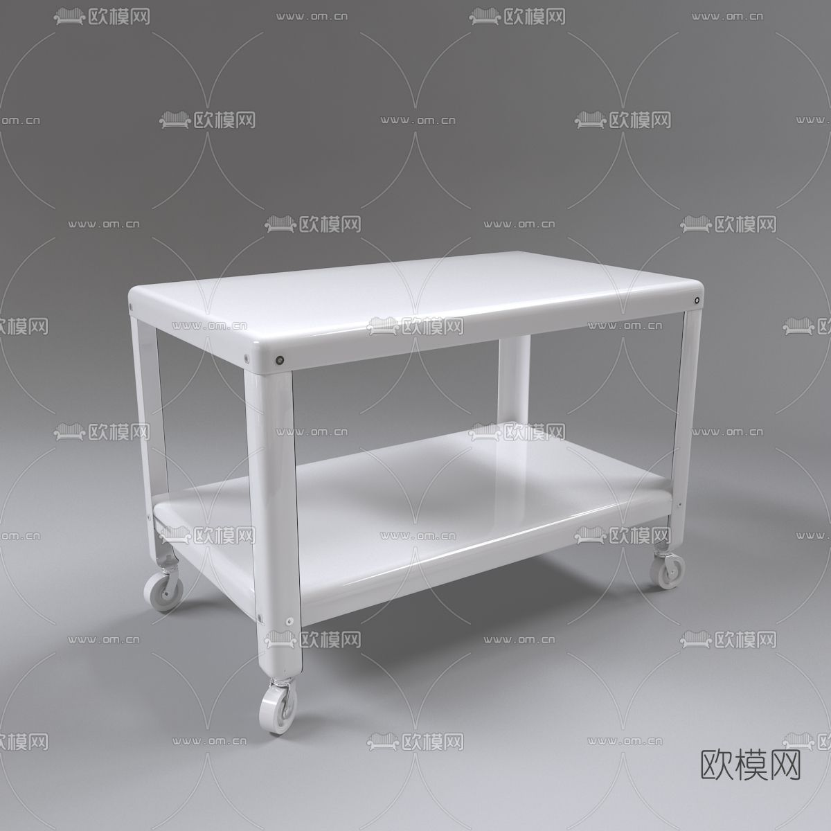 现代移动餐台免费3d模型下载