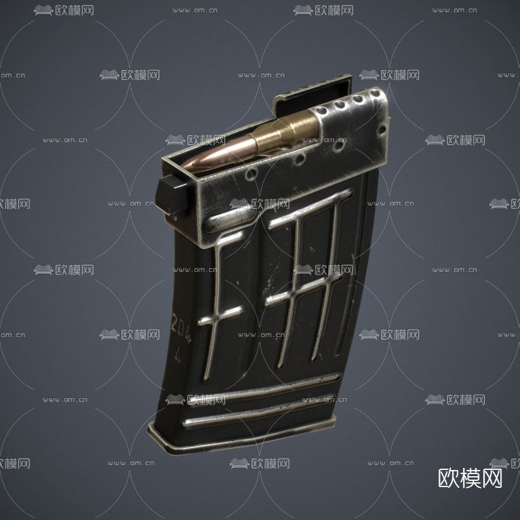 现代弹夹免费3d模型下载