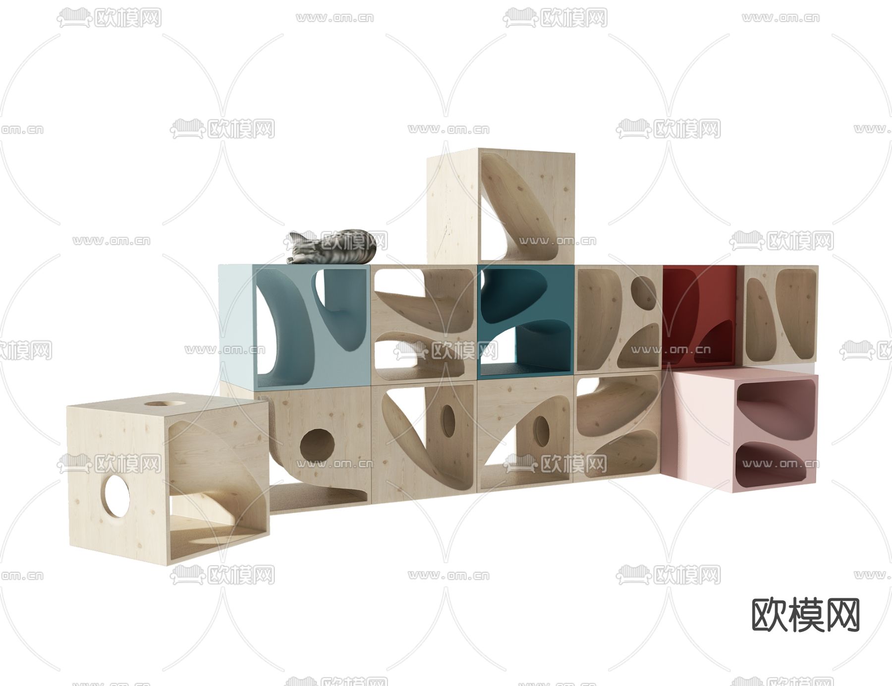 现代猫爬架3d模型下载