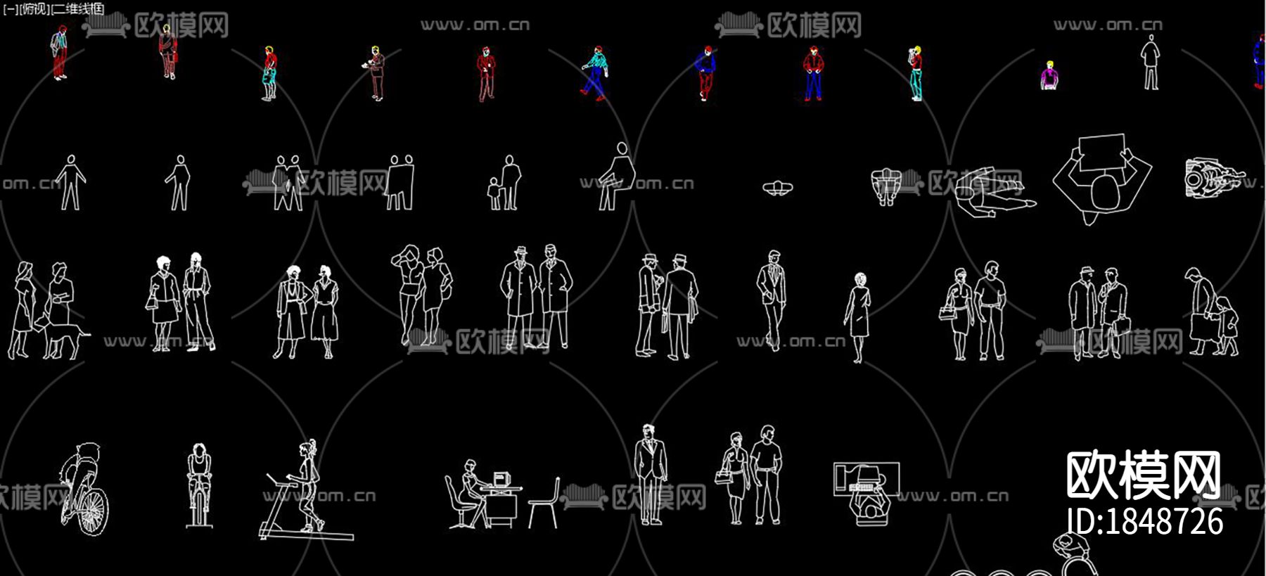 人物动物cad图库下载（渲染图2）