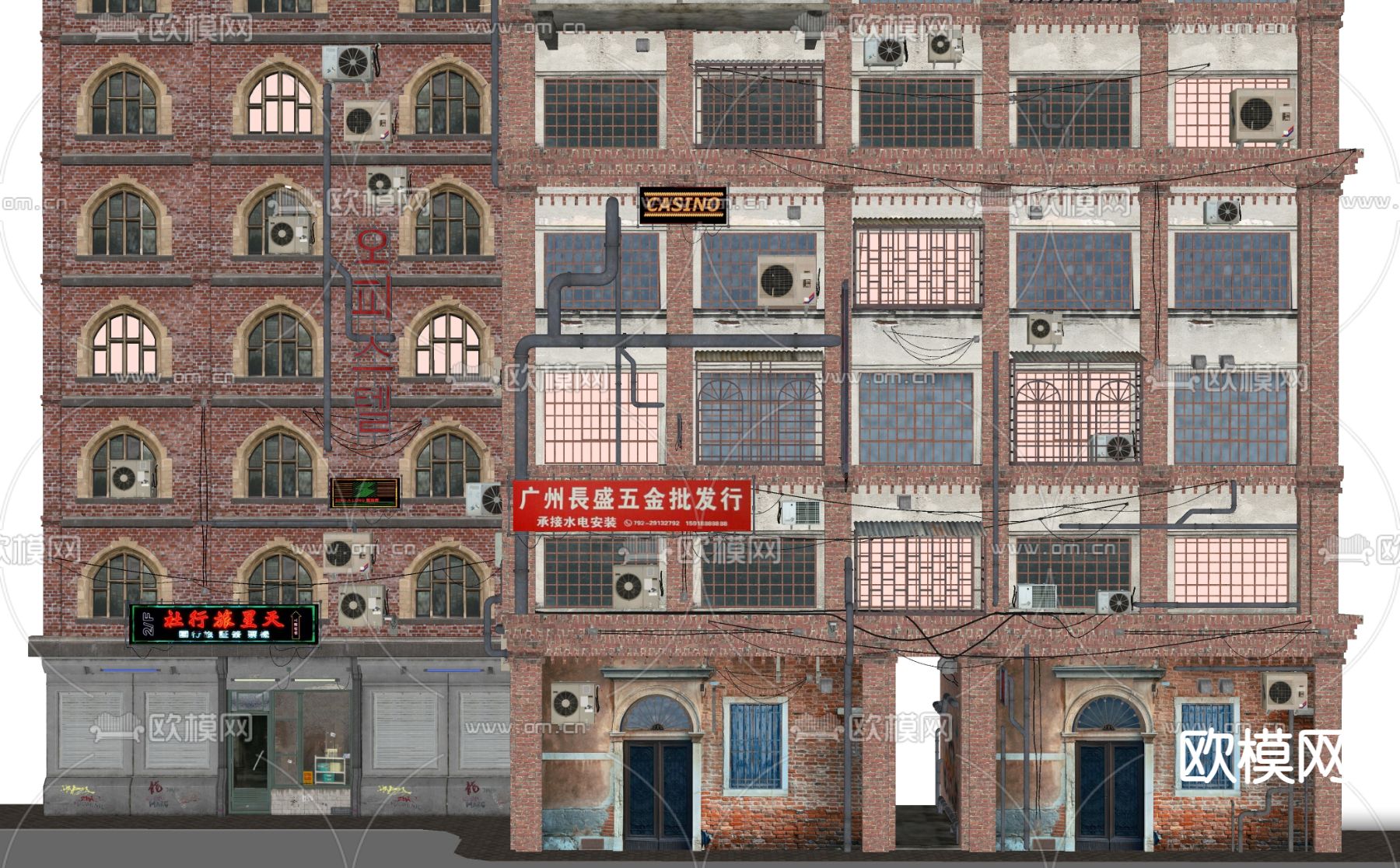 欧式商业多层su模型下载（渲染图2）